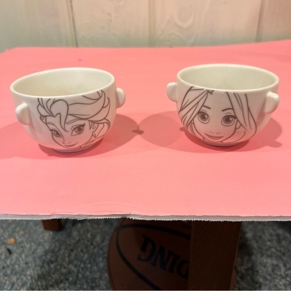 Disney Children's Princess Ceramic Bowls Set of 2 - Picture 1 of 6